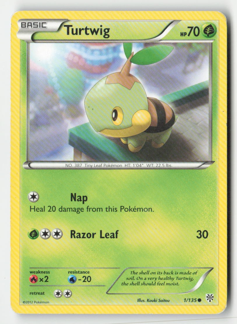 Turtwig 1/135 Common Plasma Storm Pokemon Near Mint