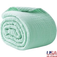 100 Cotton Muslin Blanket Soft Lightweight Breathable Versatile Throw Gift New