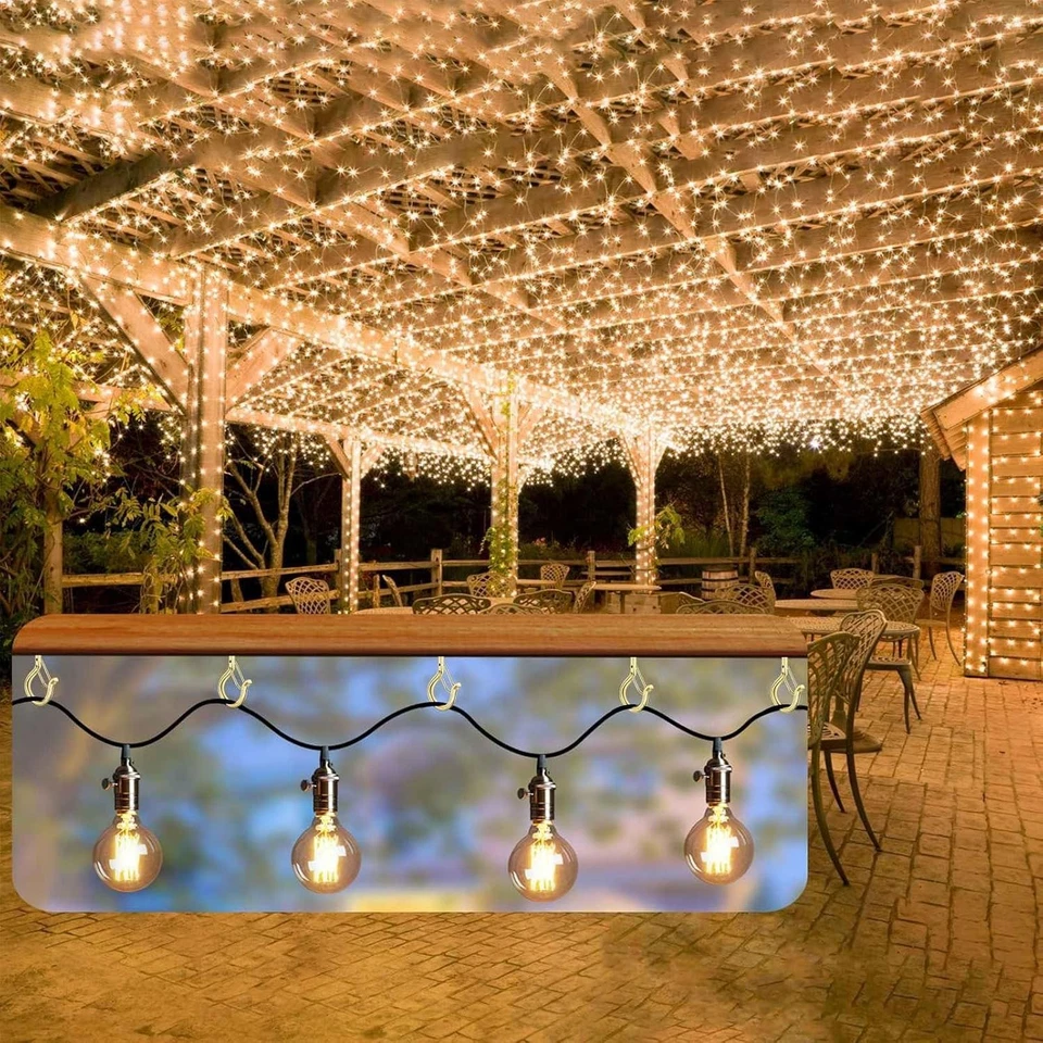 36 PIEZAS Q-Hanger Ganchos, Ganchos de Tornillo para Luces de Cadena Exterior, 1 Destornillador de Tuerca de Ala, Foto 2 de 4