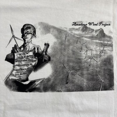 BayWa R.e. Amadeus Wind Project Shirt Mens XL White Hanes Wind Energy Power Tee