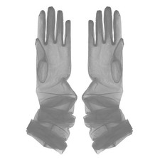 Women's 27'' Long Tulle Gloves Sheer Wedding Bridal Gloves Elbow Length Opera...