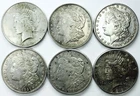 MIXED DATE MORGAN & PEACE DOLLAR LOT! 6 TOTAL COINS! COLLECTORS ITEM! NR #P1566