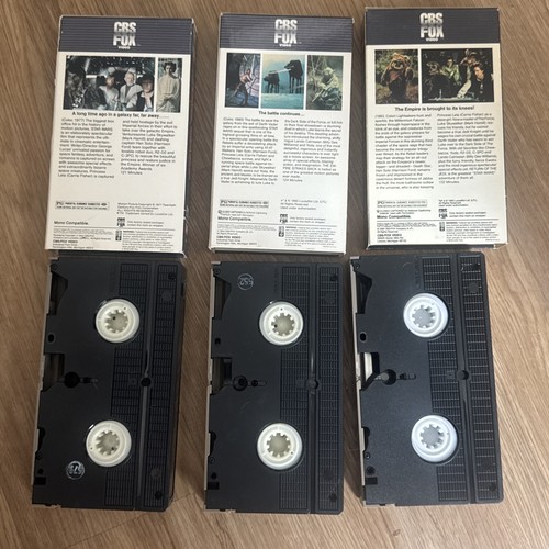 Star Wars 3 X VHS TAPE Lot Set Red Label A New Hope Empire Strikes Back Return - Picture 3 of 6