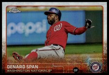 2015 Topps Chrome #8 Denard Span Refractor Washington Nationals NM+