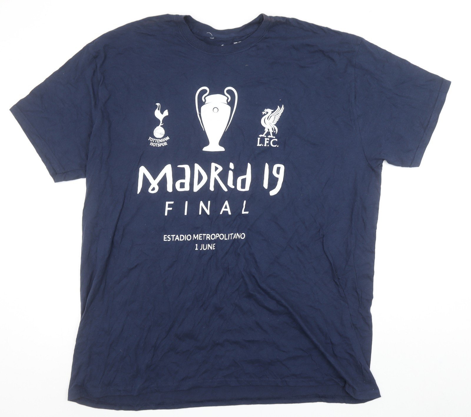 Camiseta gráfica UEFA Champions League Madrid 19 azul para hombre 3XL
