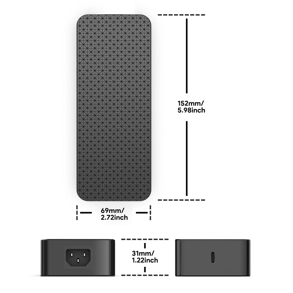 48V 5A 240W GaN USB-C PD3.1 Ladegerät Netzteil für Gaming Laptop Dockingstation - Bild 4 von 4