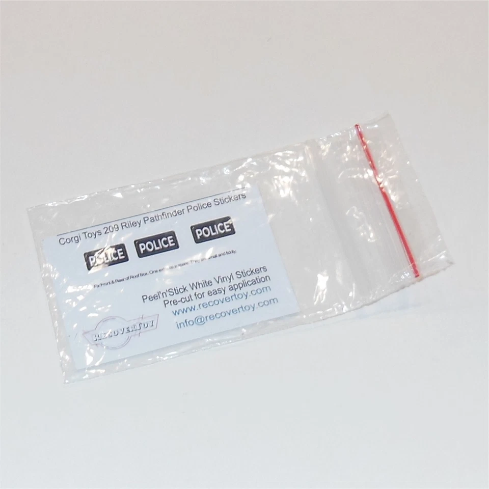 Corgi Toys  209 Riley Pathfinder Police Roofbox Stickers - Image 4 of 4