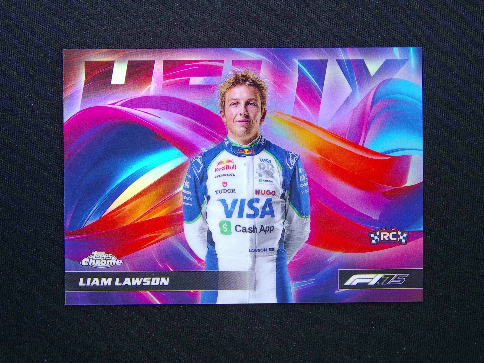 2025 Topps Chrome F1 Liam Lawson RC Rookie Helix SSP