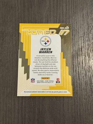 2025 Score Zoned In Jerseys #ZON-JWN JAYLEN WARREN Jersey Patch