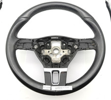 Volante de conductor de cuero negro OEM 12-17 Volkswagen Tiguan AD1 4Motion 2,0 L