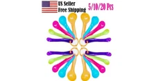 Measuring Spoons Set Plastic with Ring in Assorted Colors (5 ~ 20 Pcs)