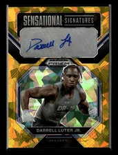2023 Prizm Draft Picks #SS-DLU Darrell Luter Jr. Sensational Signatures Gold Ice