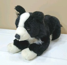 Animal Alley Border Collie Plush Toy Black  White Toys R  Us Stuffed Animal 17"