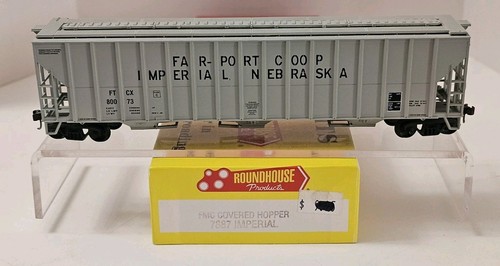 Tolva cubierta Roundhouse HO 50' FMC puerto lejano cooperativa Imperial Nebraska FTCX 80073 | Condition: Used