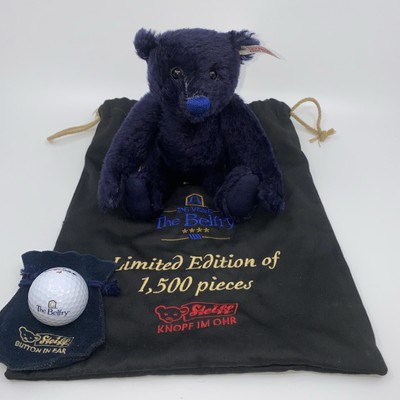 Steiff 2004 ''Glockenturm Teddybär'' limitierte Auflage - 24 cm, blaues Mohair - EAN:661808
