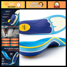High Arch Support Insoles for Plantar Fasciitis Relief, Heavy Duty Comfort Inser