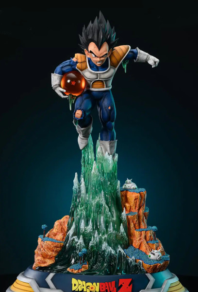 vegeta namek water dragon ball, figura resina, pintada a mano, serial,scala 1/6