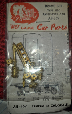 HO Cal-Scale Passenger Car Brake Set Type HSC AB-359 190-359 NIP BE6