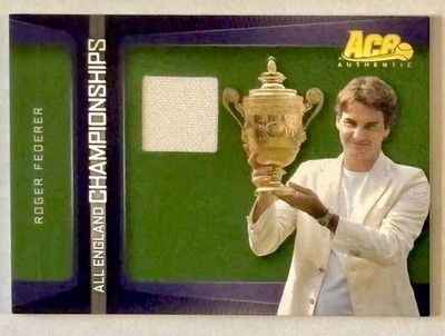 Roger Federer 2007 Wimbledon Ace Authentic ATP Match Game Worn Shirt Patch Card