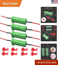 High-Performance 50W 6Ohm LED Load Resistors - 4 Pack for Error Code Resolutions