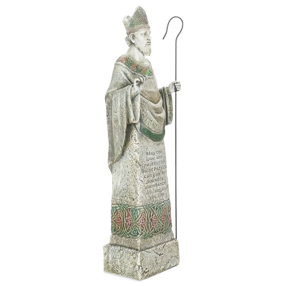 by Roman, 26.5" H St. Patrick Garde Statue, Patron Saint, Outdoor Décor - Image 3 of 4