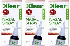 Xlear Natural Nasal Spray with Xylitol 1.5 fl oz Pack of 3