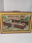 Vtg Marx Co Carry All Action Fort Apache Play Set Metal USA Made 1968 about70pc