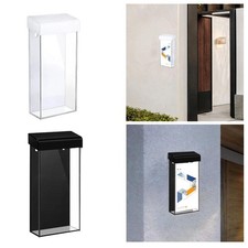 Brochure Holder Rainproof. Acrylic Wall Mount Literature Box Real Estate Sign