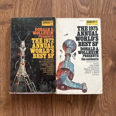 LOT of 2 DAW The Annual World's Best SF by Donald Wollheim PB Books 1972 & 1975