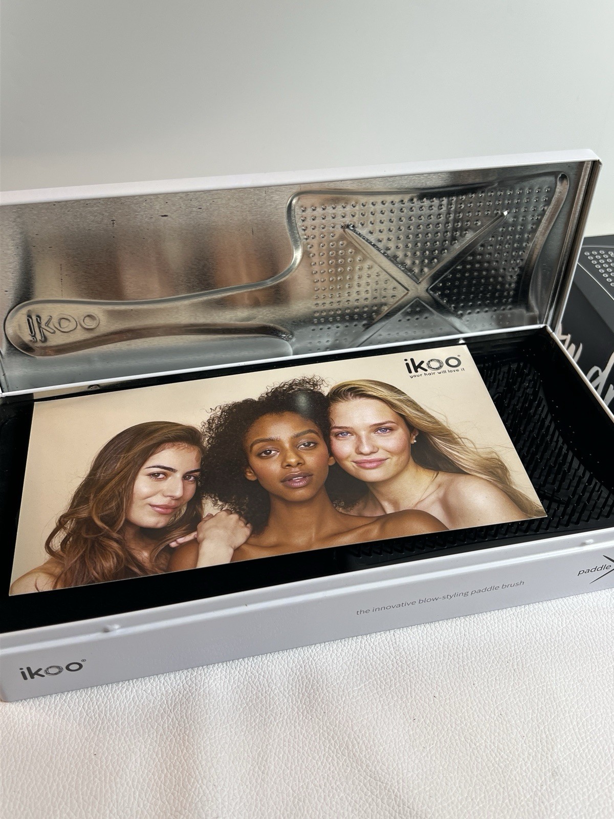 ikoo Paddle X Blow Drying And Styling Paddle Brush Black New In Box