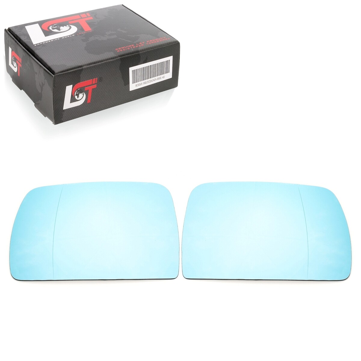 2x Side Mirror Left Right Mirror Adhesive Aspherical Blue for BMW X5 E53