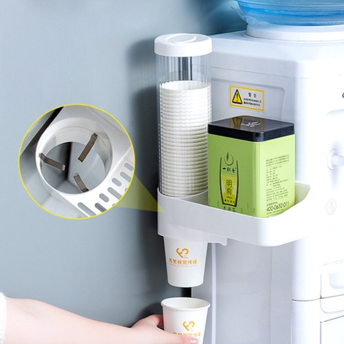 Disposable Paper Cups Holder Water Dispenser Wall Mounted Automatic