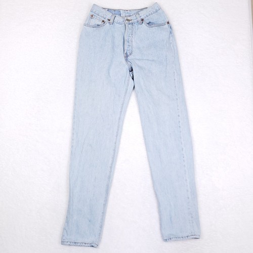 Levis 501 Jeans Womens 11M High Rise Light Wash Button Fly USA Vintage 90s
