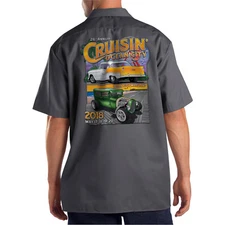 2018 Cruisin Ocean City official car show charcoal shop shirt MD - work shirt