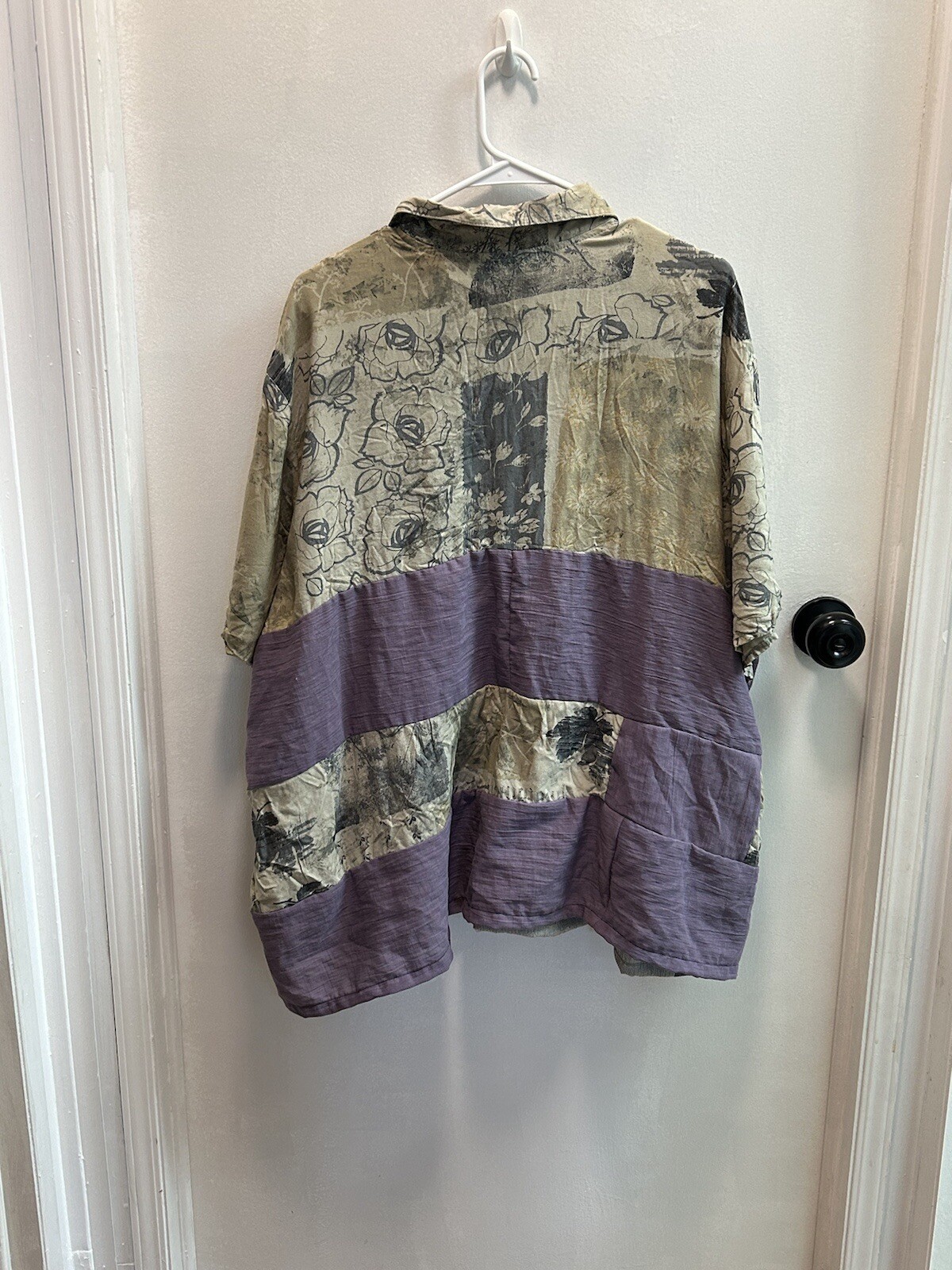 Upcycled Women’s Patchwork Blouse Plus Size (size… - image 2