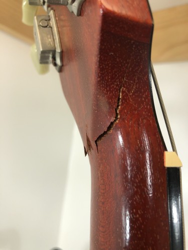 2002 Gibson SG Special Faded Cherry w/Ebony Crescent Moon Inlays DAMAGED NECK - Picture 4 of 24