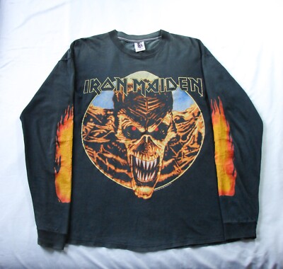 Vintage Iron Maiden 1992 Fear Of The Dark Long Sleeve Eddie Flame