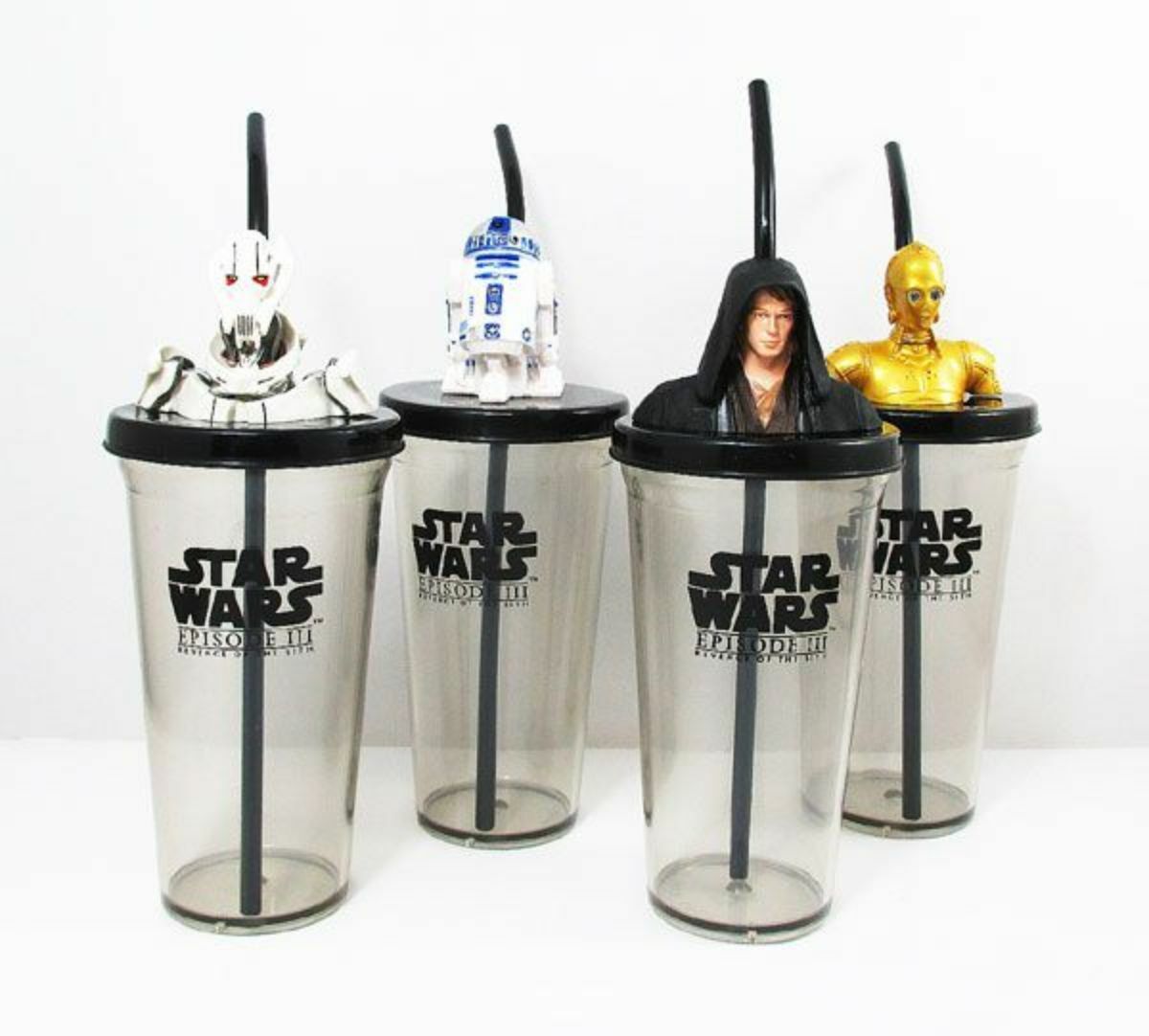 Star Wars Episode 3 2005 Hungry Jacks Tumbler 4 pcs Set Australia