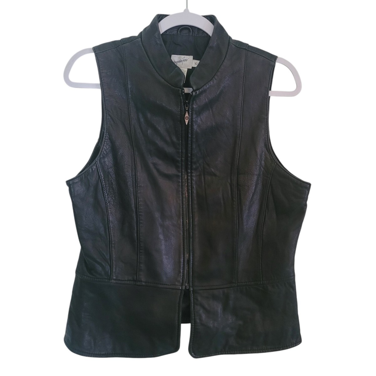 Jacqueline Ferrar Soft Leather Vest Womens Size 10 Black Jacqueline Ferrar Soft Leather Vest Womens Size 10 Black