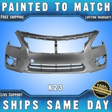 NEW *Painted K23 Silver* Front Bumper Cover for 2013-2015 Nissan Altima Sedan