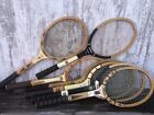 Wood Tennis Racket Bulk Lot Wilson Spalding Mens Tennis Pro Neutral Beige Black