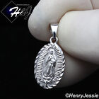 Small Plain Virgin Mary Charm Pendant*Sp289 Men Women Solid 925 Sterling Silver