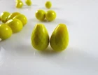 Chinese Yellow Chalcedony Micro Faceted Top Drilled Teardrop Beads 10x14mm 2 Pcs