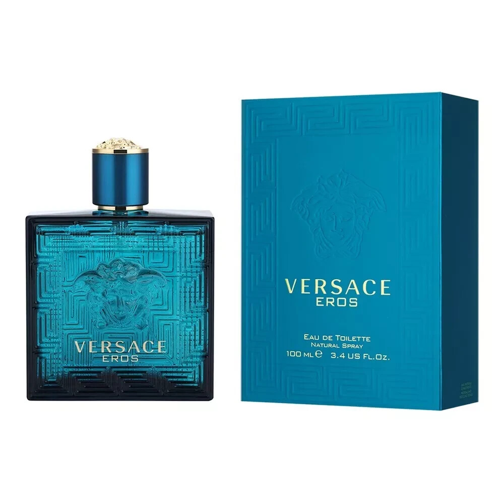 Versace Eros by Versace 3.4 oz EDT Cologne New Sealed Fast Free Shipping