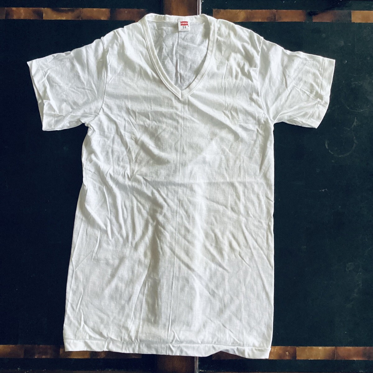 Vintage 60s Hanes Tee S v-neck | eBay