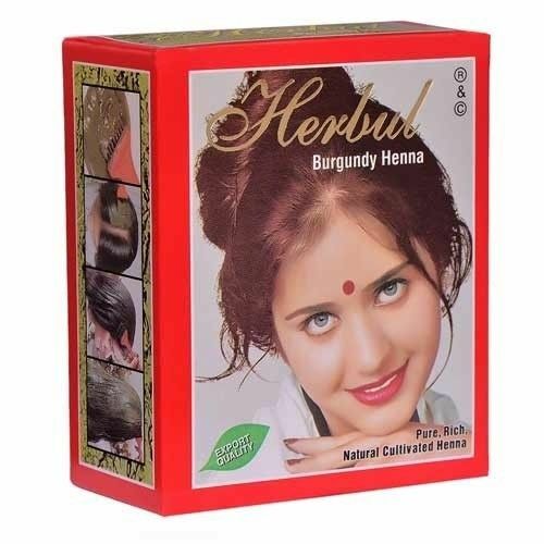 Herbul Henna Color Hair Dye Henna hair - 6 pcs. X 10 gr Burgundy Color