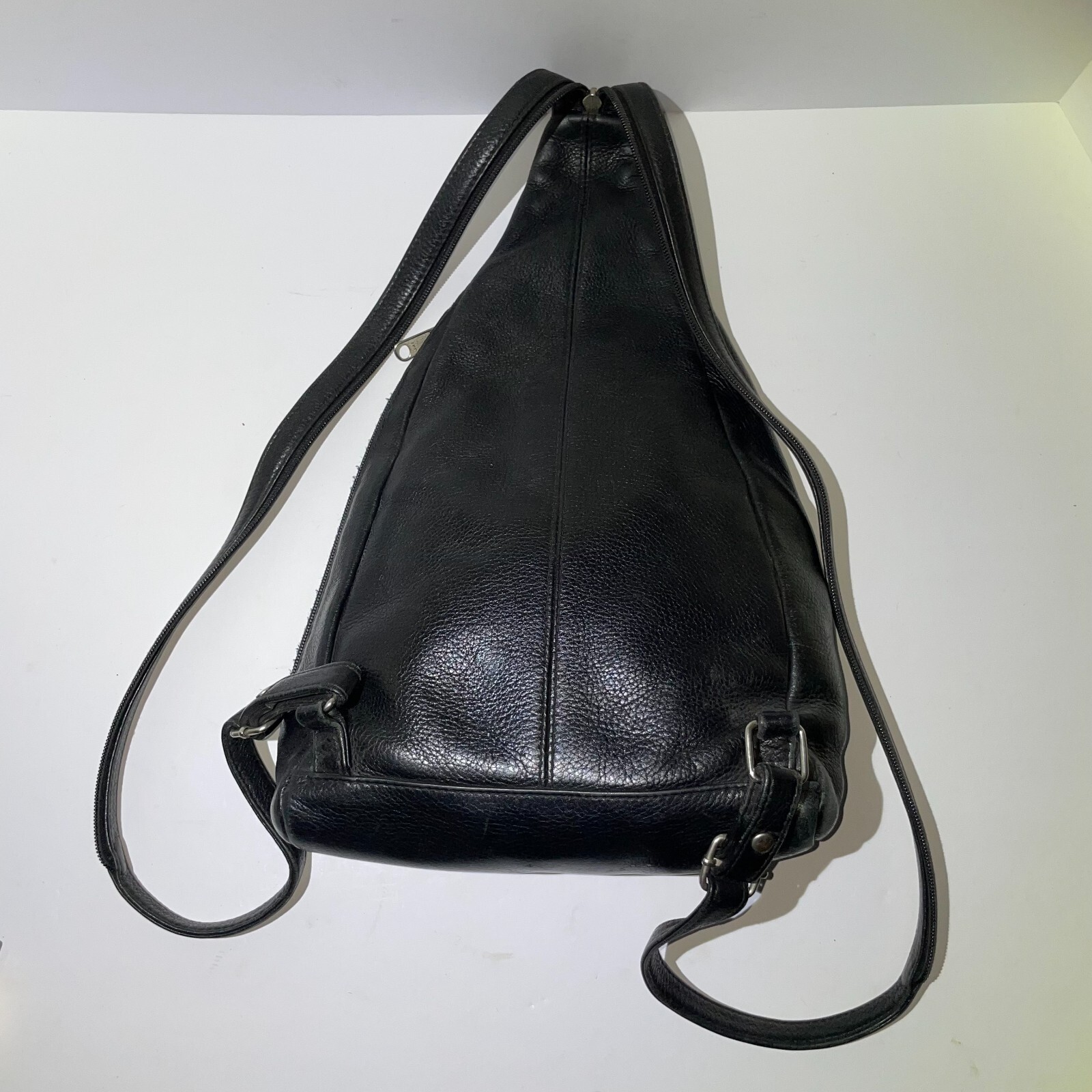 Ellington Split Zipper Black Leather Crossbody Ba… - image 4