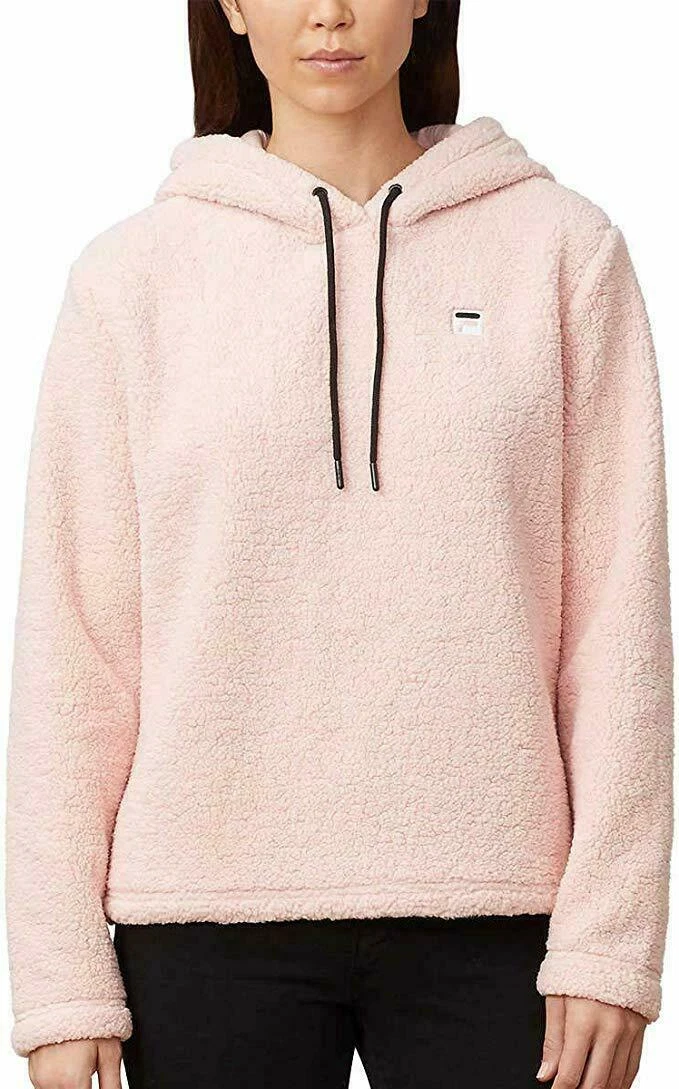 Fila Women's Josephine Sherpa Crop Pullover Hoodie - Size: Medium