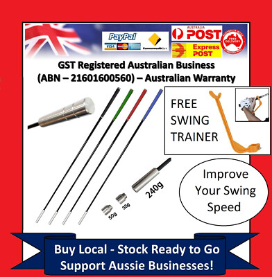 Golf Swing Speed Distance Training Stick Trainer Adjust Portable 240-325g Tempo 