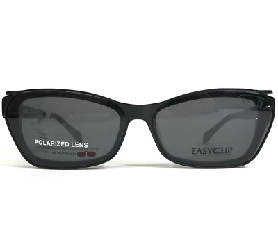 Easyclip Eyeglasses Frames WF EC287 BLACK Pink Cat Eye Frames w Clip On Lenses
